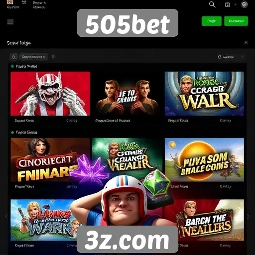 Variedade de jogos oferecidos pela plataforma 505bet